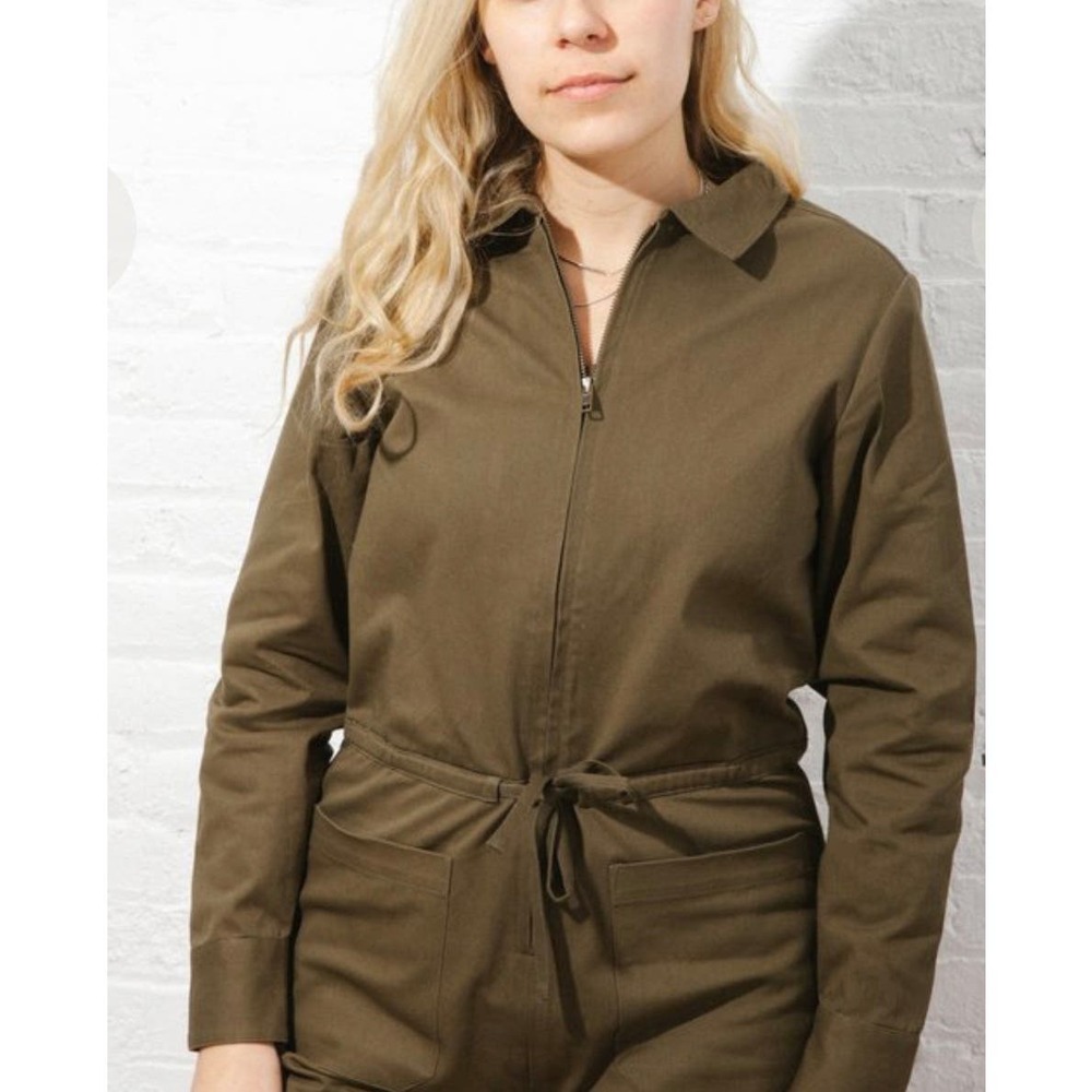 STEVEN ALAN, NWT, UTILITY JUMPSUIT - OLIVE